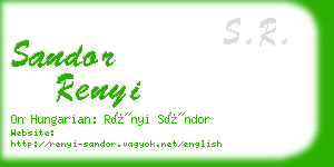 sandor renyi business card